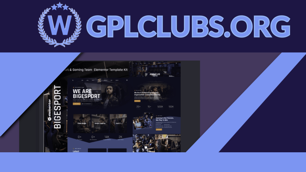 Bigesport - Esport and Gaming Team Elementor Template Kit Bigesport - Esport and Gaming Team Elementor Template Kit