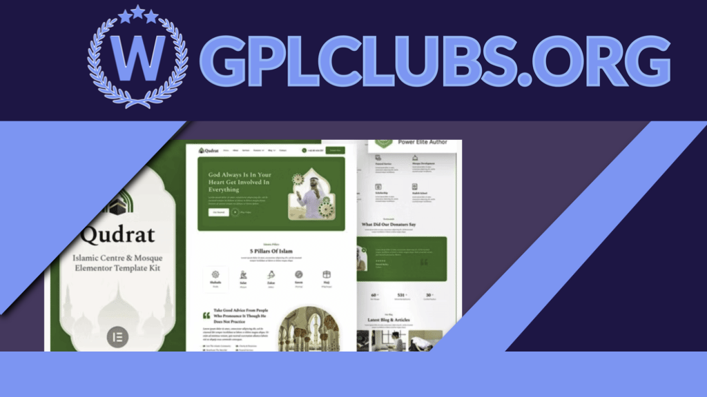 Qudrat - Islamic Center and Mosque Elementor Template Kit Qudrat - Islamic Center and Mosque Elementor Template Kit