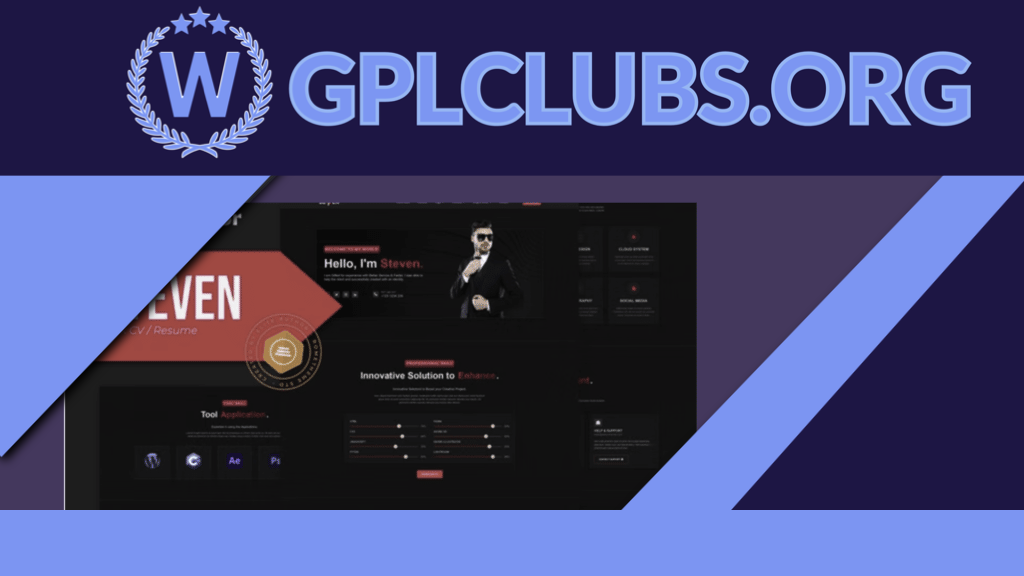 Steven - Dark CV Portfolio Resume Elementor Template Kit Steven - Dark CV Portfolio Resume Elementor Template Kit